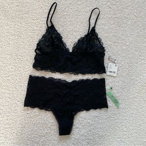 Free People Intimately Bralette & Honeydew Panty